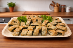 Závin z listového těsta se špenátem 1000g (20-30 ks)