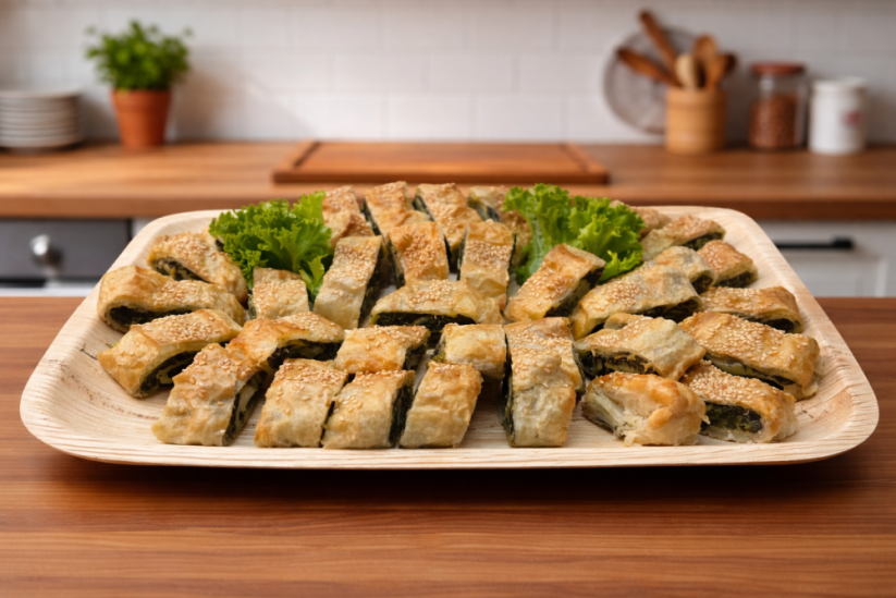 Závin z listového těsta se špenátem 1000g (20-30 ks)