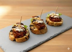 Kanapky s kozím sýrem a sušeným rajčetem 600g (15 ks)