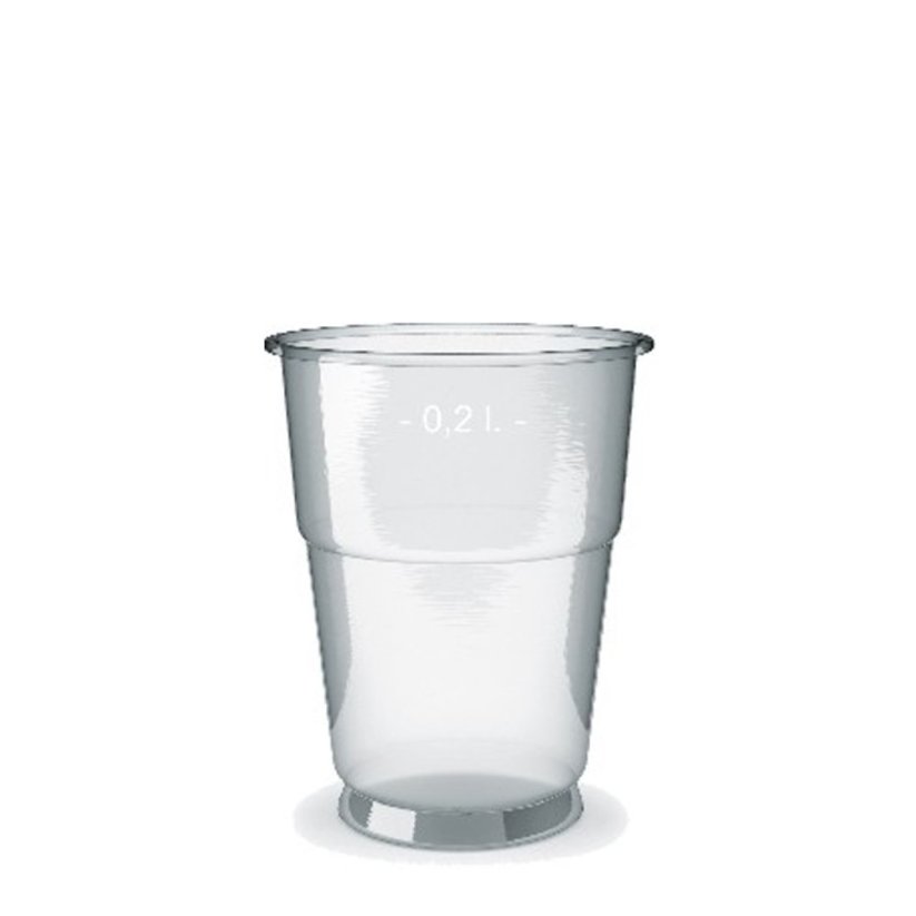 Kelímek plastový R-PET průhledný 0,2 l (50 ks)