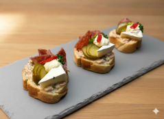 Mini chlebíčky salám, hermelín na paříži 900g (15 ks)